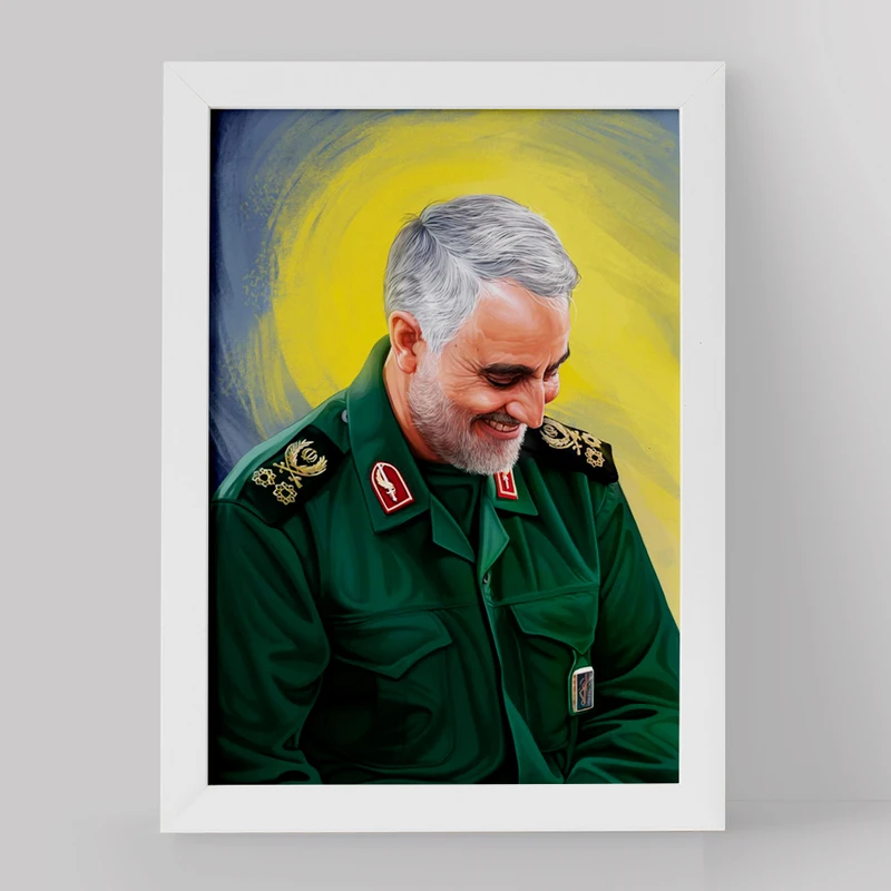 تابلو خندالو مدل سردار قاسم سلیمانی کد 12610