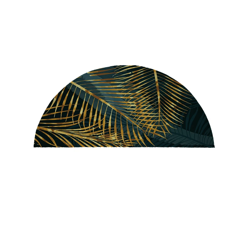 پادری مدل نیم دایره طرح کلاسیک برگ کد 8973 سایز 90×45 سانتی متر