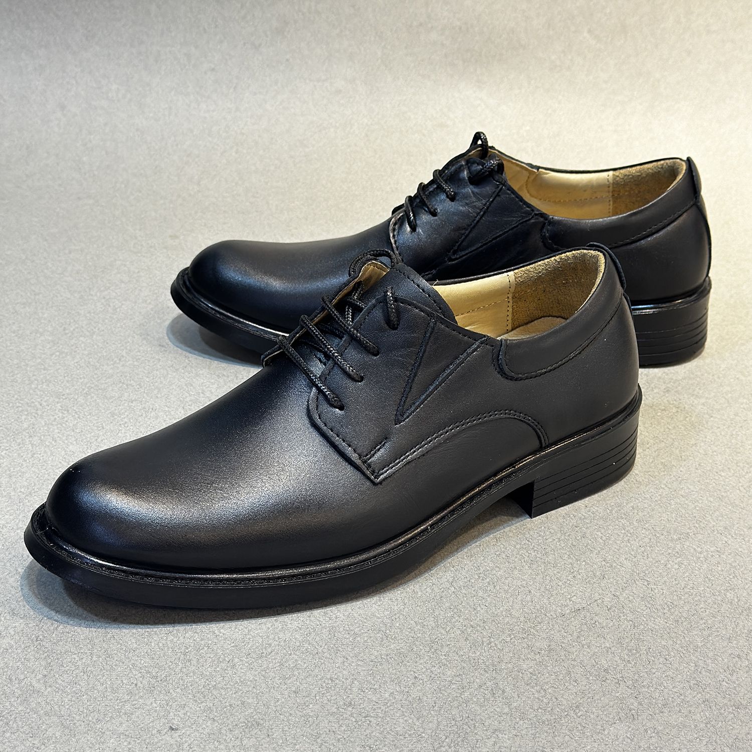 کفش مردانه مدل چرم طبیعی کد 00218 رنگ مشکی -  - 4