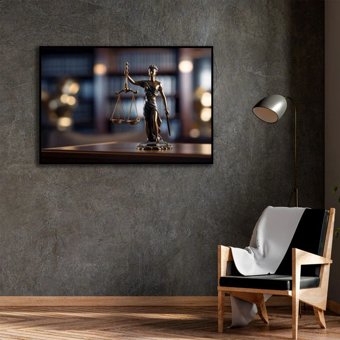 تابلو بکلیت طرح دادگاه مدل B-D2384 فریم مشکی