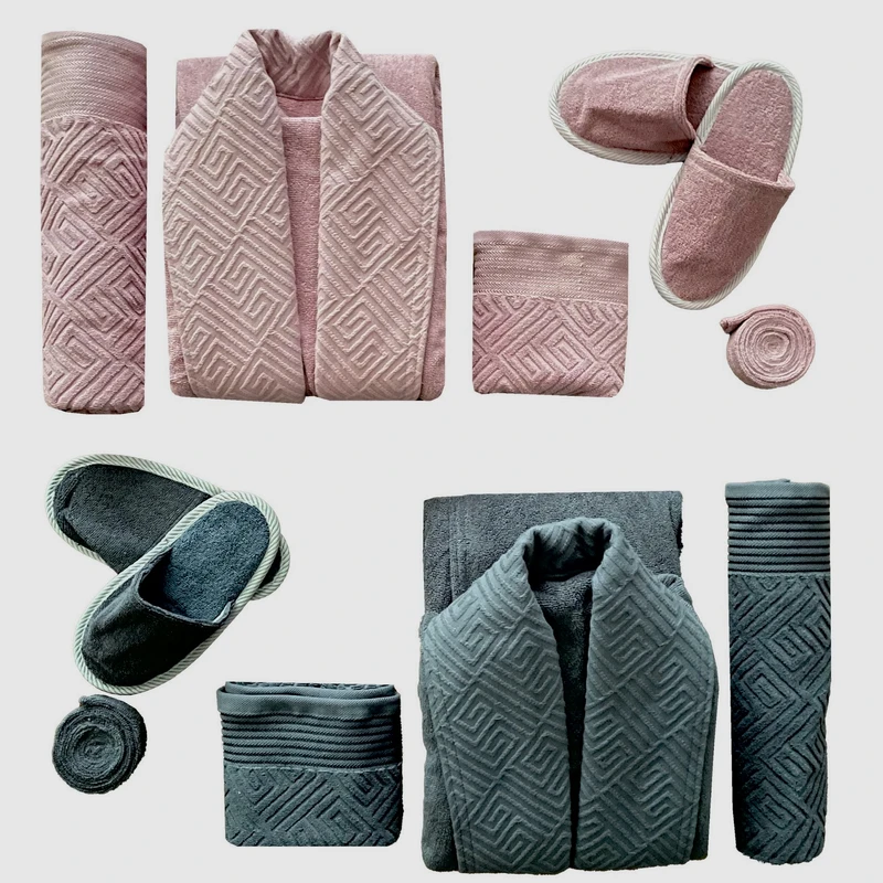 سرویس حوله پالتویی 10 تکه هنرمند مدل flower