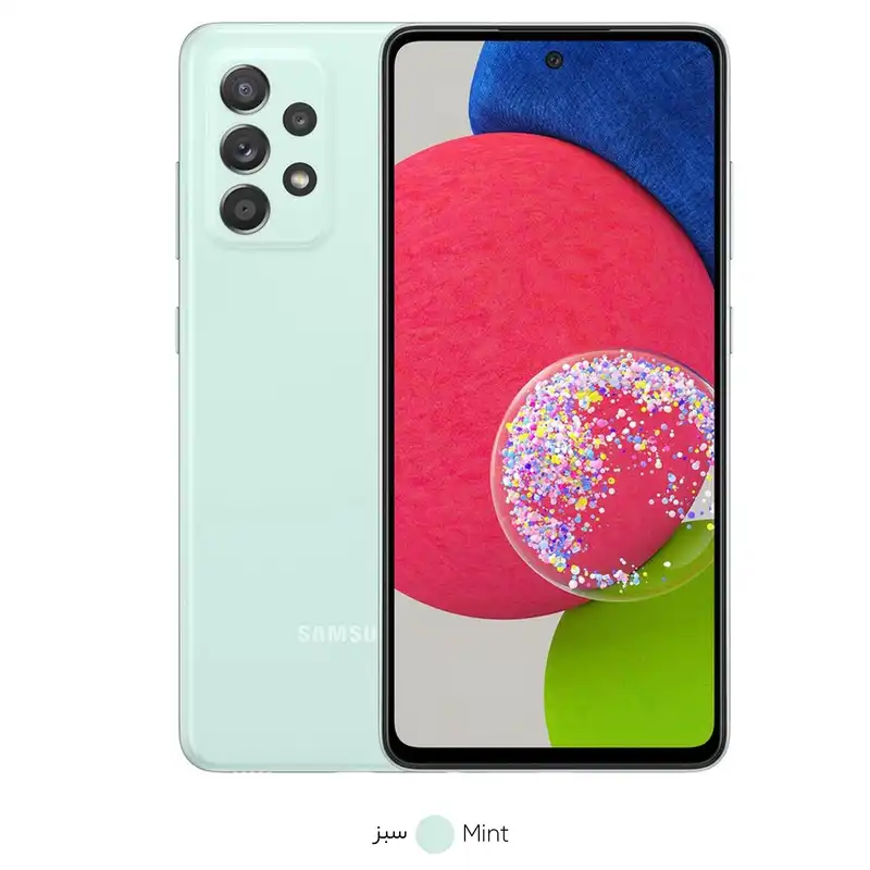 گوشی موبایل سامسونگ مدل Galaxy A73 5G دو سیم کارت ظرفیت 128 گیگابایت و رم 8 گیگابایت به همراه شارژر سامسونگ