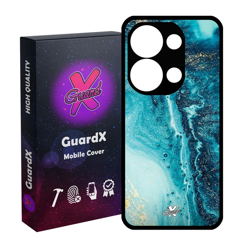 کاور گارد ایکس طرح آبی مدل Glass10402 مناسب برای گوشی موبایل شیائومی Redmi Note 13 Pro 4G / Poco M6 Pro 4G