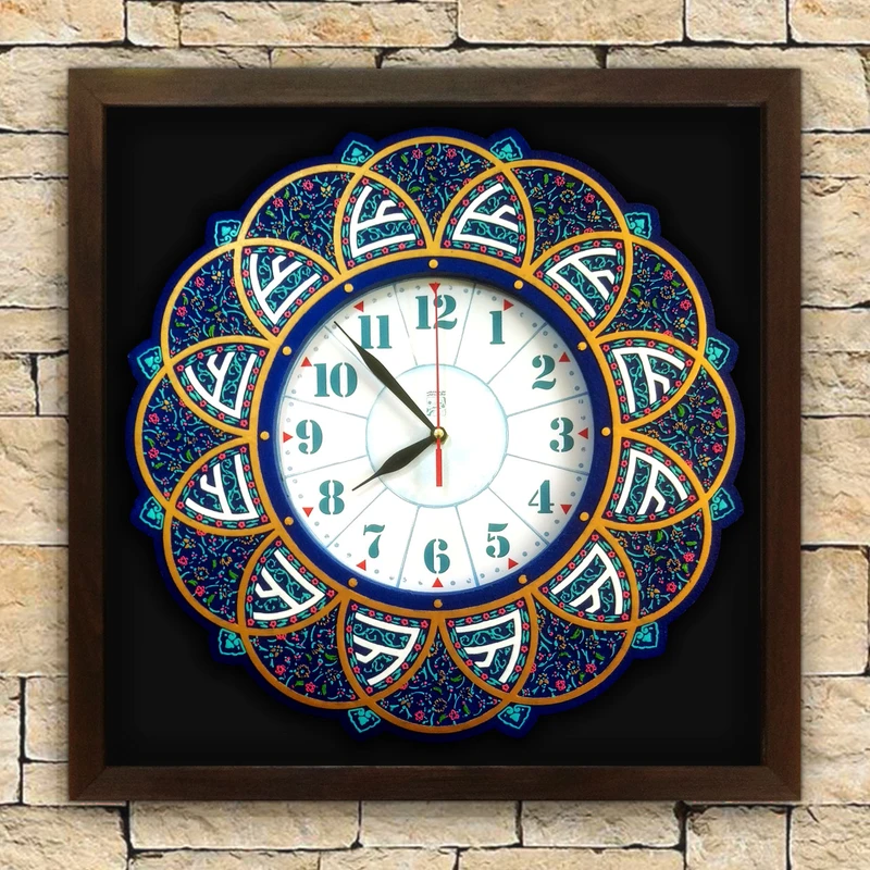 عکس شماره 2 : ساعت دیواری لوح هنر طرح علی علیه السلام کد 171