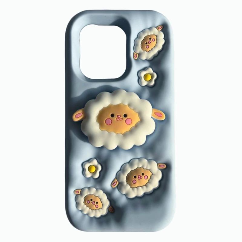 کاور مدل سیلیکونی طرح ببعی کیوت مناسب برای گوشی موبایل اپل iPhone 13 Pro Max