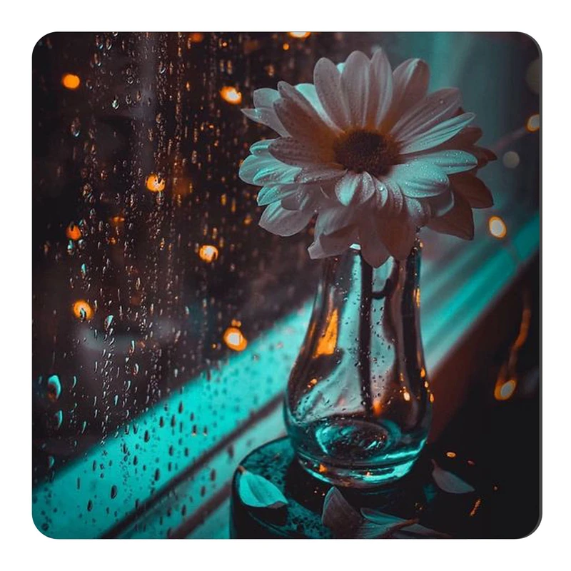 	 مگنت طرح گل و شیشه باران خورده کد wmg2346