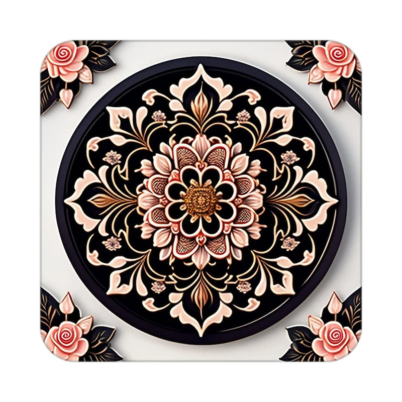 زیر لیوانی کاکتی طرح گل مدل mp17109