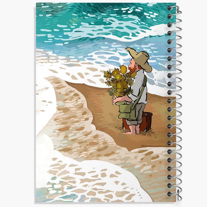 دفتر شطرنجی 50 برگ خندالو طرح ونسان ونگوگ کد F5076