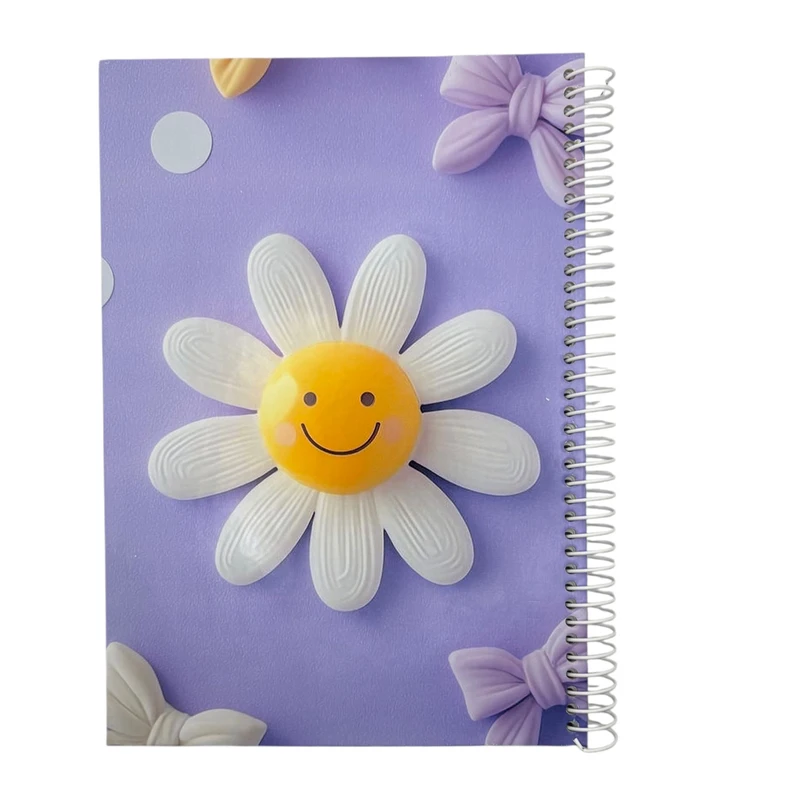 دفتر مشق 80 برگ مدل منیمال گل افتابگردان