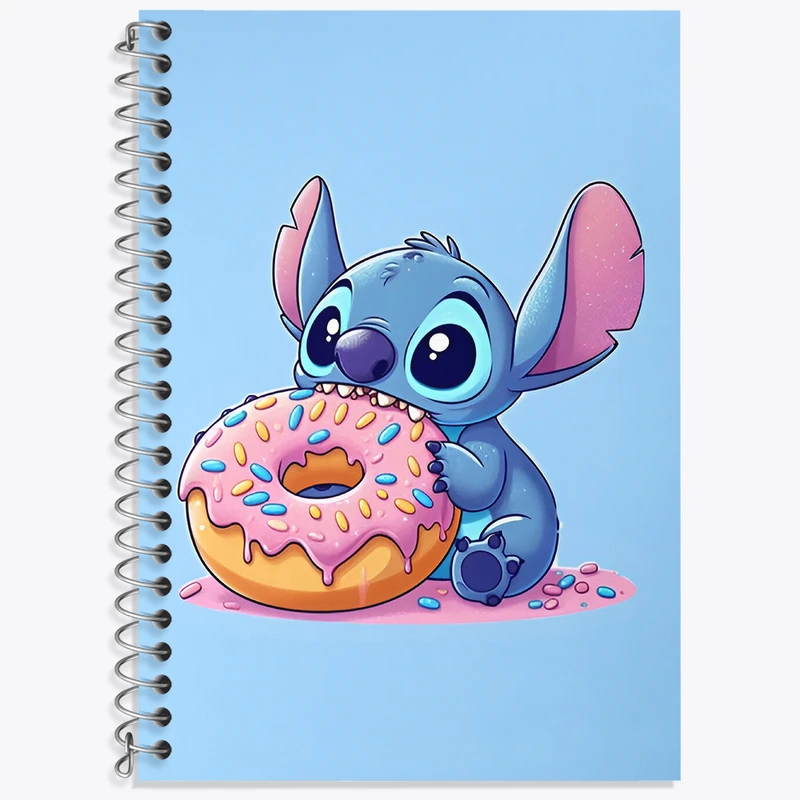 دفتر زبان 50 برگ خندالو مدل سه خط طرح استیچ (Stitch) کد N2954