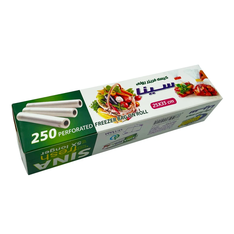 کیسه فریزر سینا مدل رولی بسته 250 عددی