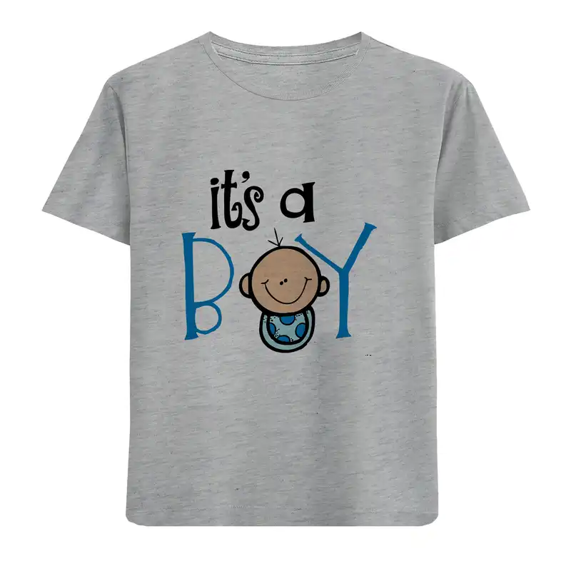 تی شرت آستین کوتاه بچگانه مدل D256 itsBOY