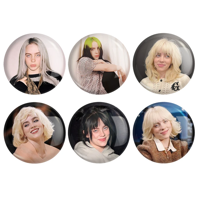 مگنت خندالو طرح بیلی آیلیش Billie Eilish کد 1098A مجموعه 6 عددی