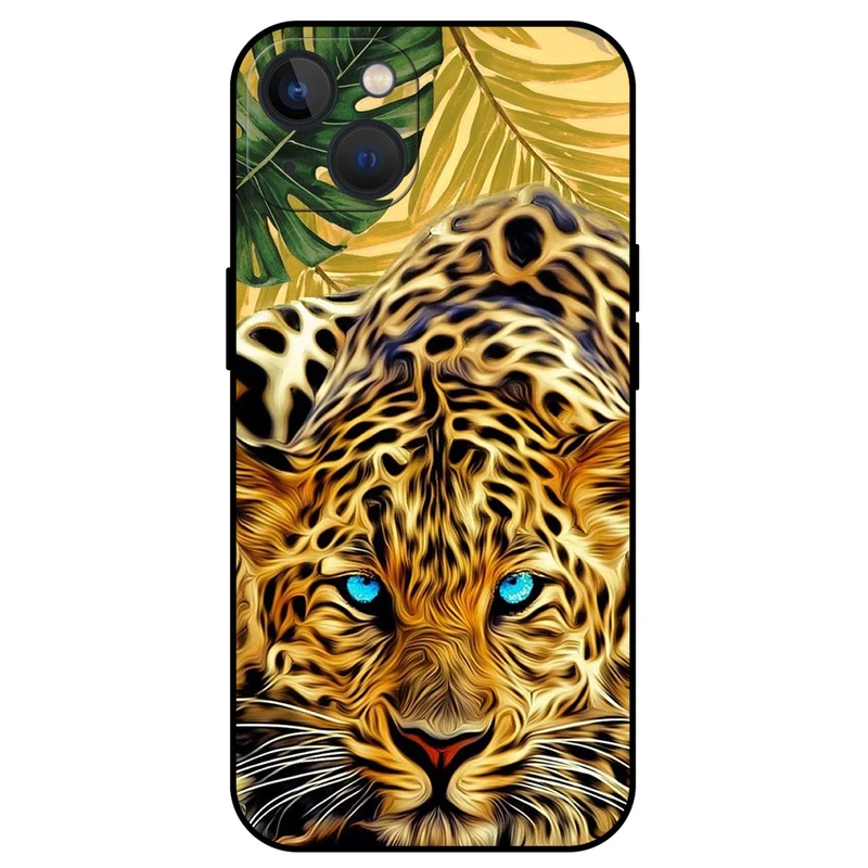 کاور مگافون طرح پلنگ مدل 7455 مناسب برای گوشی موبایل اپل iPhone 14   