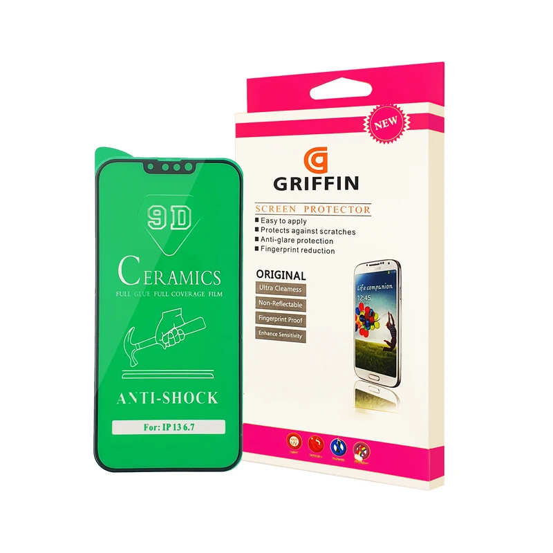 محافظ صفحه نمایش سرامیکی گریفین مدل FLCRG GN pl مناسب برای گوشی موبایل اپل iPhone 13