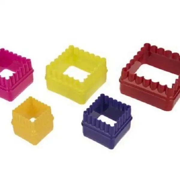 کاتر شیرینی پزی به گز مدل مربع مجموعه 5 عددی