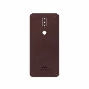 MAHOOT Matte-Dark-Brown-Leather Cover Sticker for Nokia 2.4