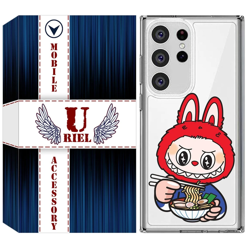 کاور یوریل مدل Clear کد 117 طرح لبوبو Labubu مناسب برای گوشی موبایل سامسونگ Galaxy S23 Ultra
