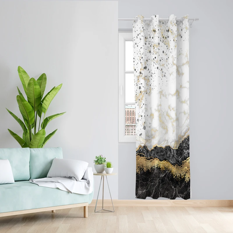 پرده طرح رزین مدل مخمل پانچی کد 4107 z سایز 140x200 سانتی متر