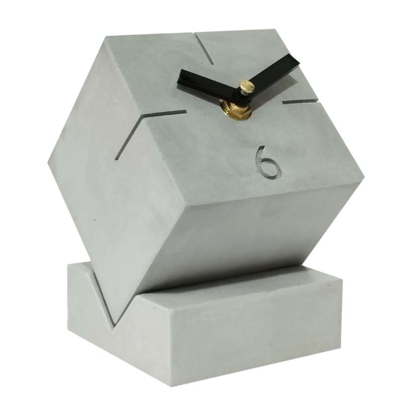 ساعت رومیزی بتنی مدل mim-cubic