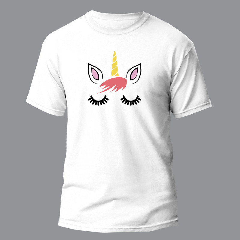 تی شرت آستین کوتاه دخترانه مدل Unicorn کد 051