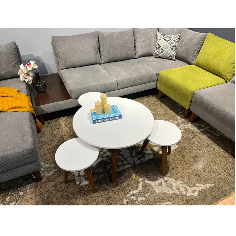 میز پذیرایی مدل لاین دایره کد 23 مجموعه 4 عددی