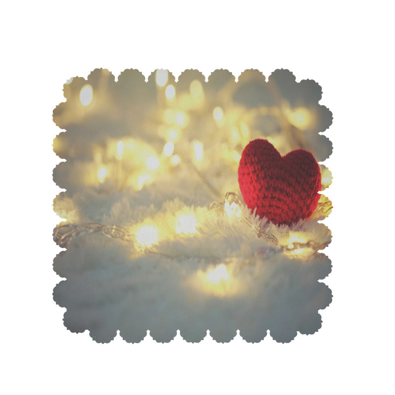  رومیزی طرح قلب  کد 8186B