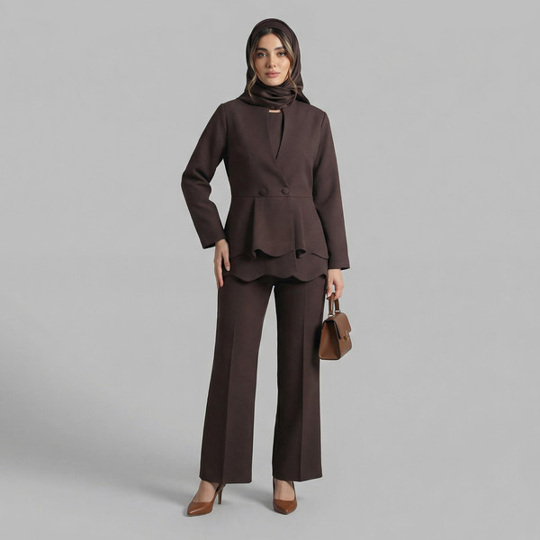 ست کت و شلوار رسمی زنانه السانا مدل بهارک کد 214579