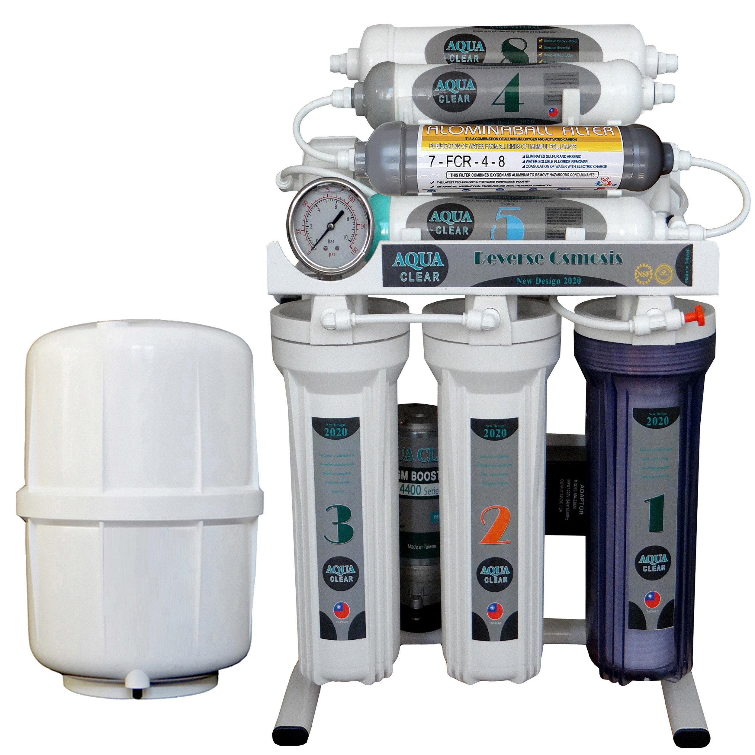 دستگاه تصفیه کننده آب آکوآ کلیر مدل GNG9 به همراه فیلتر تصفیه آب بسته 3 عددی  و کیت نشتی گیر