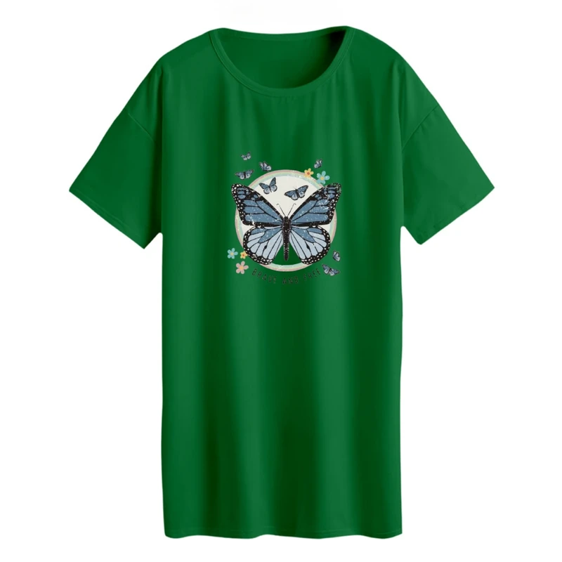 تی شرت لانگ زنانه مدل پروانه کد 03