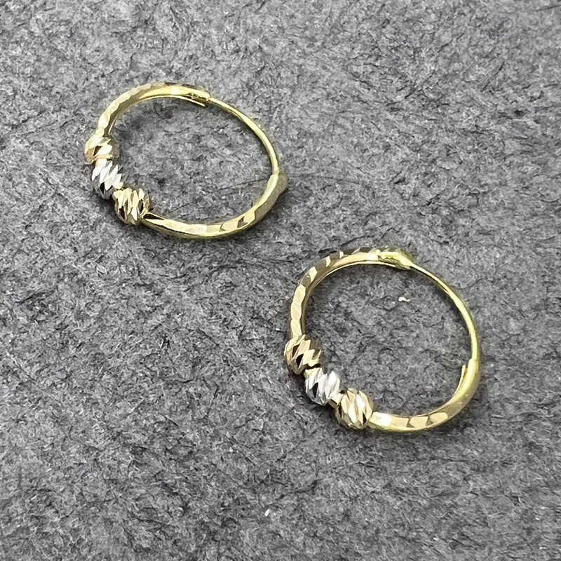 گوشواره حلقه ای طلا 18 عیار زنانه دوست خوب مدل dk566