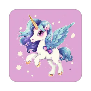 زیر لیوانی کاکتی طرح اسب تک شاخ و یونیکورن مدل mp32141