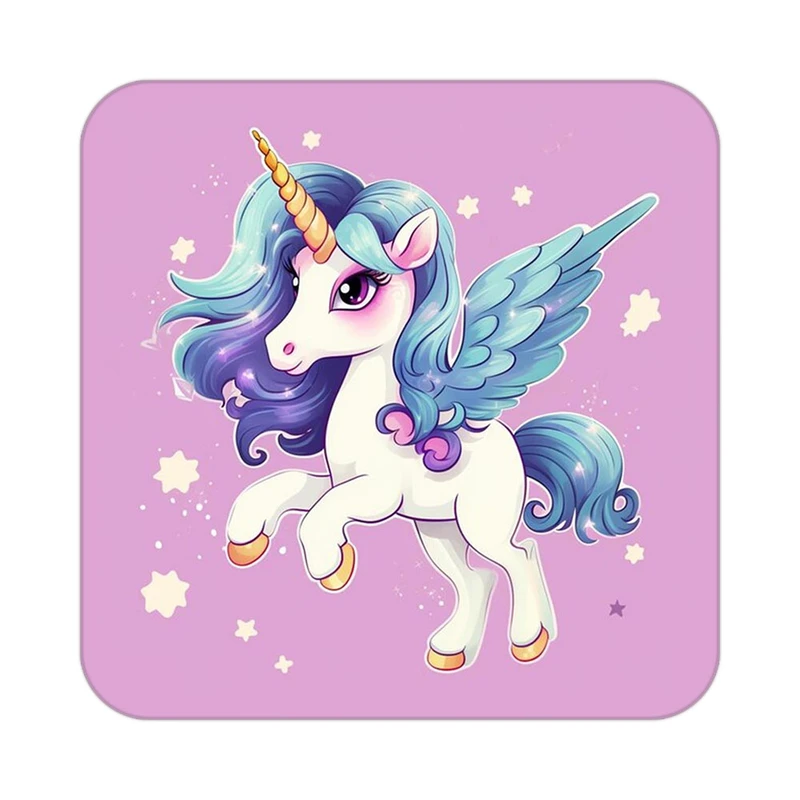 زیر لیوانی کاکتی طرح اسب تک شاخ و یونیکورن مدل mp32141