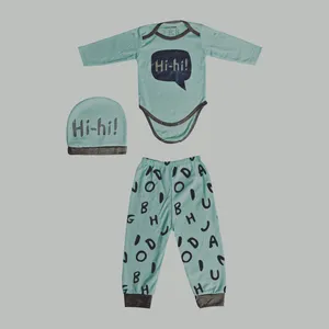 ست 3 تکه لباس نوزادی مدل هی هی