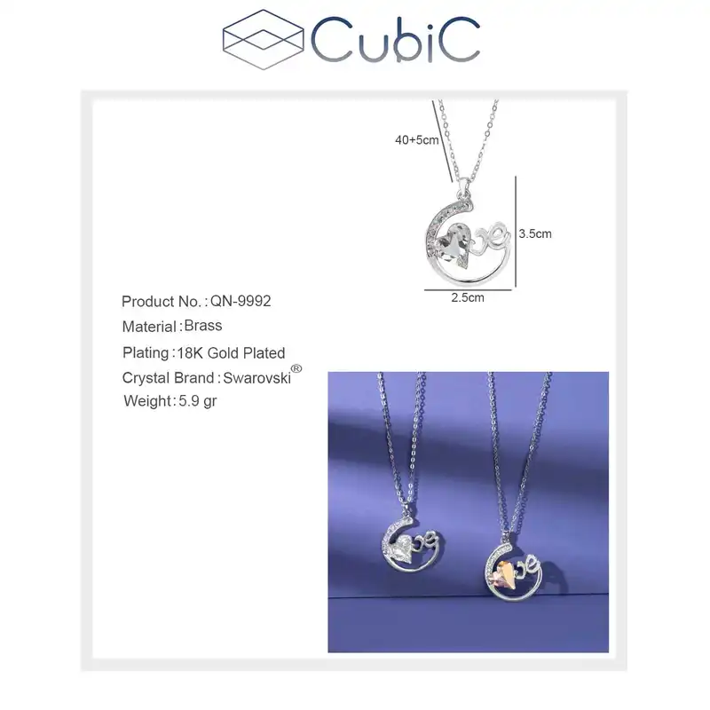 گردنبند زنانه کوبیک مدل QN-9992