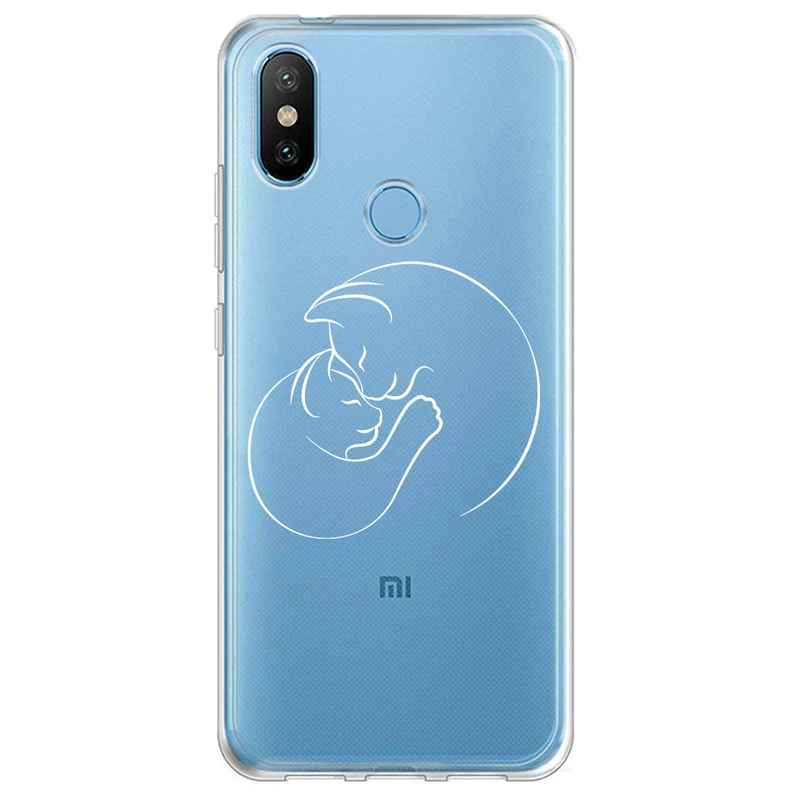 کاور مگافون طرح گربه مدل C61-W مناسب برای گوشی موبایل شیائومی Redmi 6 Pro / Mi A2 Lite