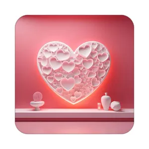 زیر لیوانی کاکتی طرح عاشقانه مدل mp39740