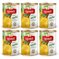 کمپوت گلابی شهدین - 370 گرم بسته 6 عددی