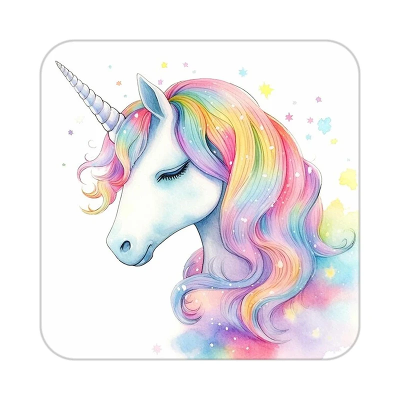 زیر لیوانی کاکتی طرح اسب تک شاخ و یونیکورن مدل mp33092