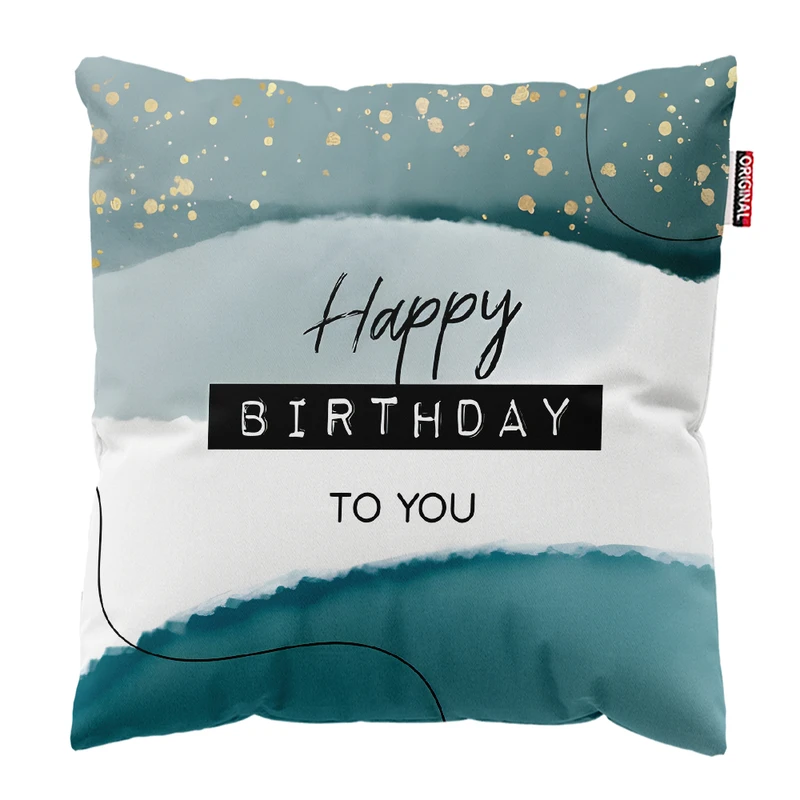 کوسن پاد آفرین مدل تولدت مبارک کد PK303648 سایز 30*30 سانتی متر