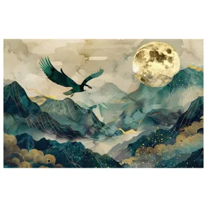 فرش پارچه‌ای مدل فرشینه طرح انتزاعی عقاب کد AR3059502