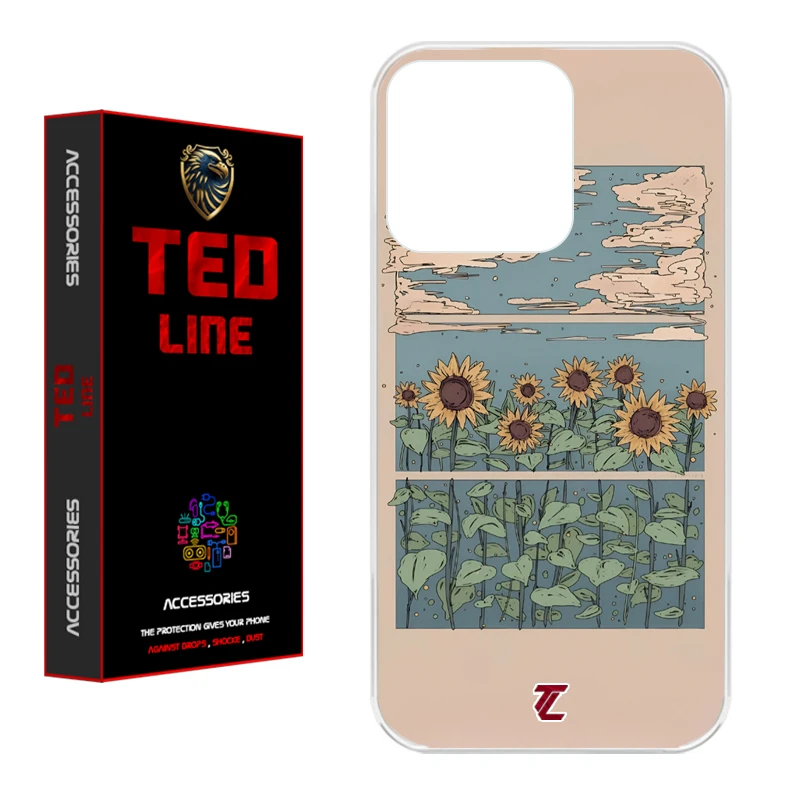 کاور تدلاین طرح گل آفتاب گردان کد 1135 مناسب برای گوشی موبایل اپل Iphone 16 Pro Max