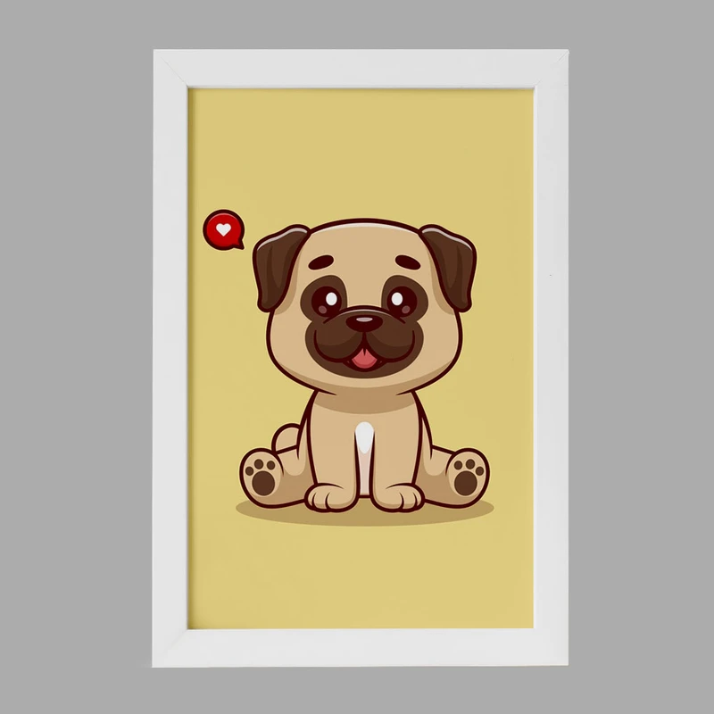 تابلو خندالو مدل حیوانات بامزه سگ کد 29721