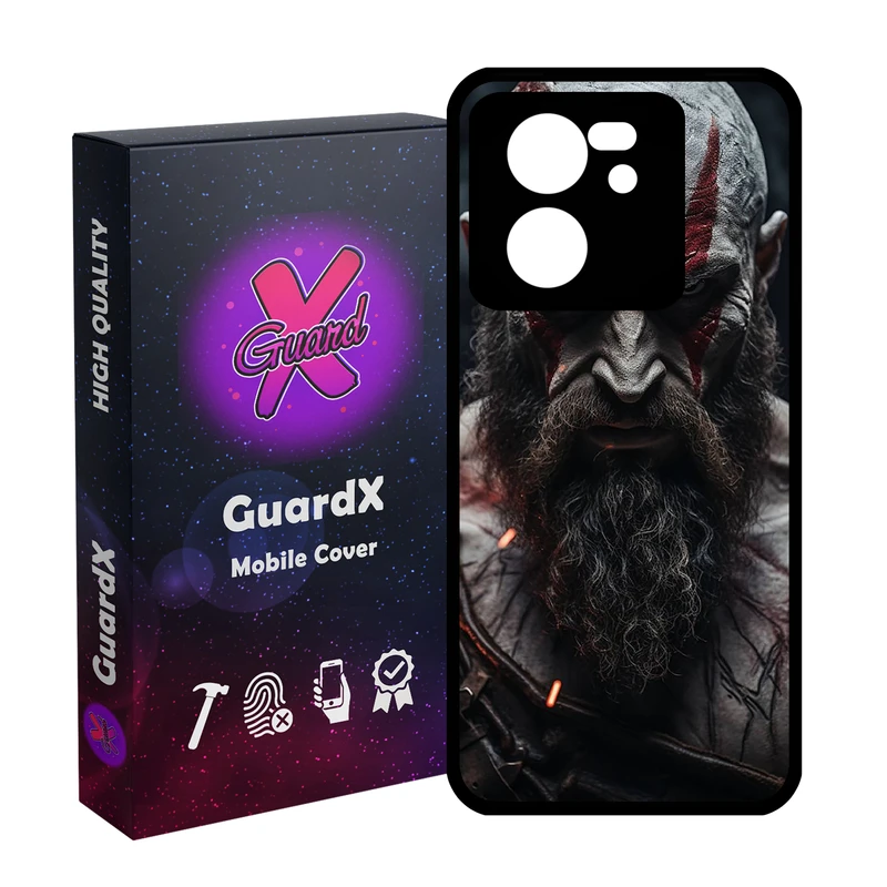 کاور گارد ایکس طرح God of War مدل Glass10835 مناسب برای گوشی موبایل شیائومی 13T/13T Pro/Redmi K60 Ultra