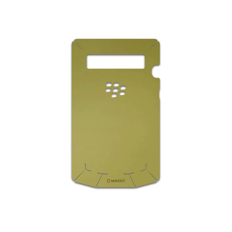 برچسب پوششی ماهوت مدل Matte-Gold مناسب برای گوشی موبایل بلک بری Porsche Design P9981