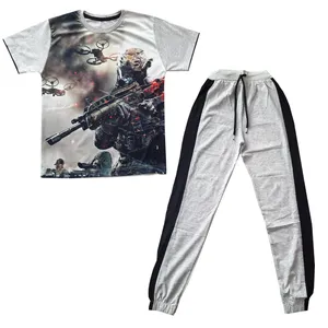 ست تی شرت و شلوار پسرانه مدل پلی استیشن کد 01