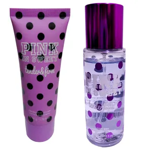 بادی اسپلش پینک این سوئیت مدل Tender and firm حجم 60 میلی لیتر به همراه لوسیون بدن پینک این سوئیت وزن 50 گرم