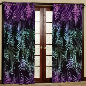 پرده مدل برگ سوزنی هازان پانچی کد 2049 سایز 140x200 سانتی متر