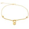 دستبند زنجیری طلا 18 عیار زنانه طلای مستجابی مدل جسیکا قلب و گوی کد 14571-T132