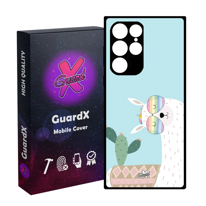 کاور گارد ایکس طرح لاما مدل Glass10644 مناسب برای گوشی موبایل سامسونگ Galaxy S22 Ultra